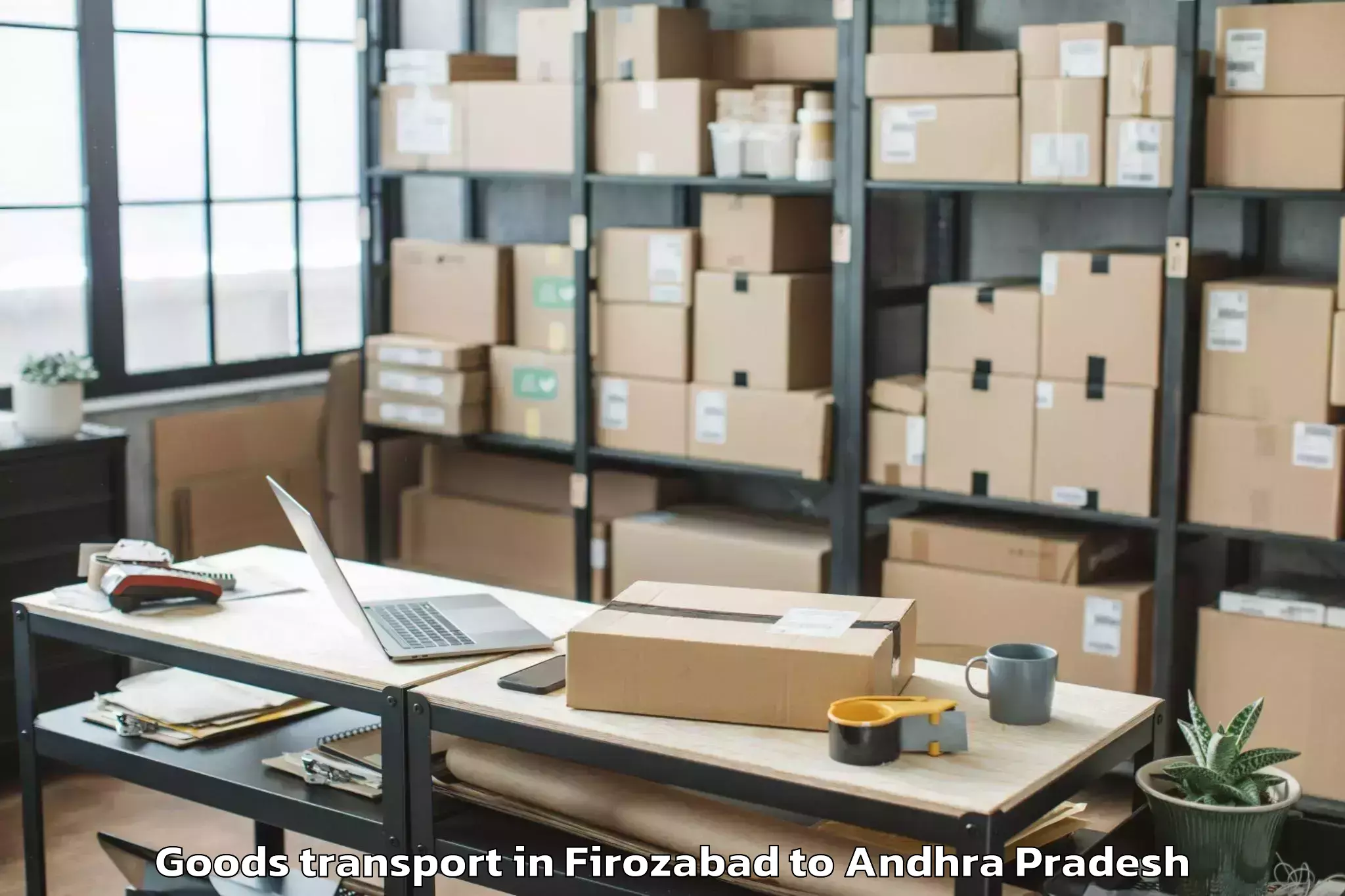 Top Firozabad to Guntur Goods Transport Available